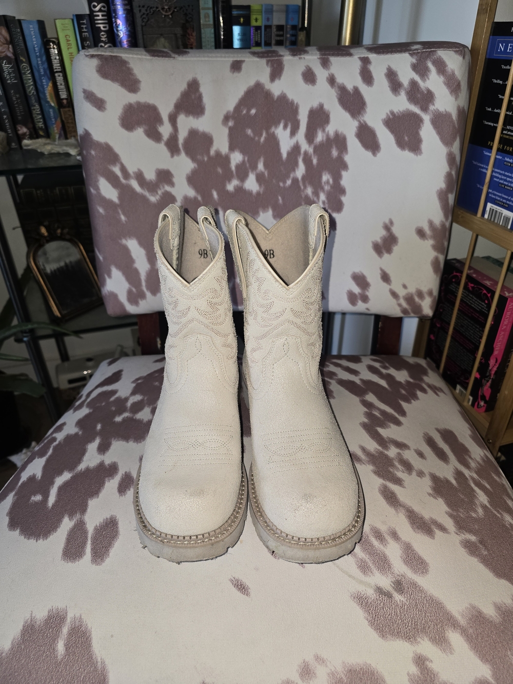 Ariat Fatbaby Ivory Beige Chunky Boot - Picture 2 of 3